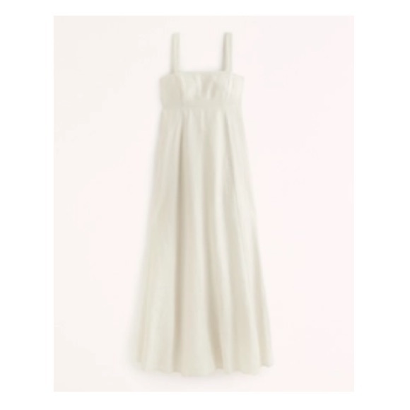 Abercrombie & Fitch Premium Linen Bow Back Dress - Picture 2 of 3